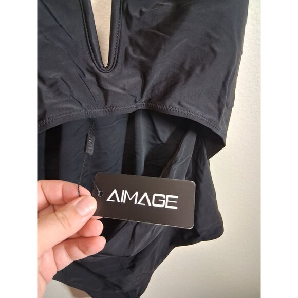 NWT 1 Piece Swimsuit Summer Beach Pool Vacation Maroon Size 2XL - Picture 4 of 5